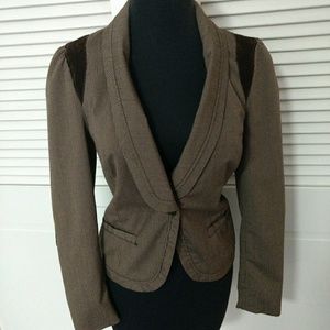 Brown pinstripe blazer